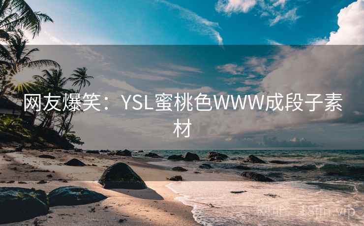 网友爆笑:YSL蜜桃色WWW成段子素材 网友爆笑:YSL蜜桃色WWW成段子素材